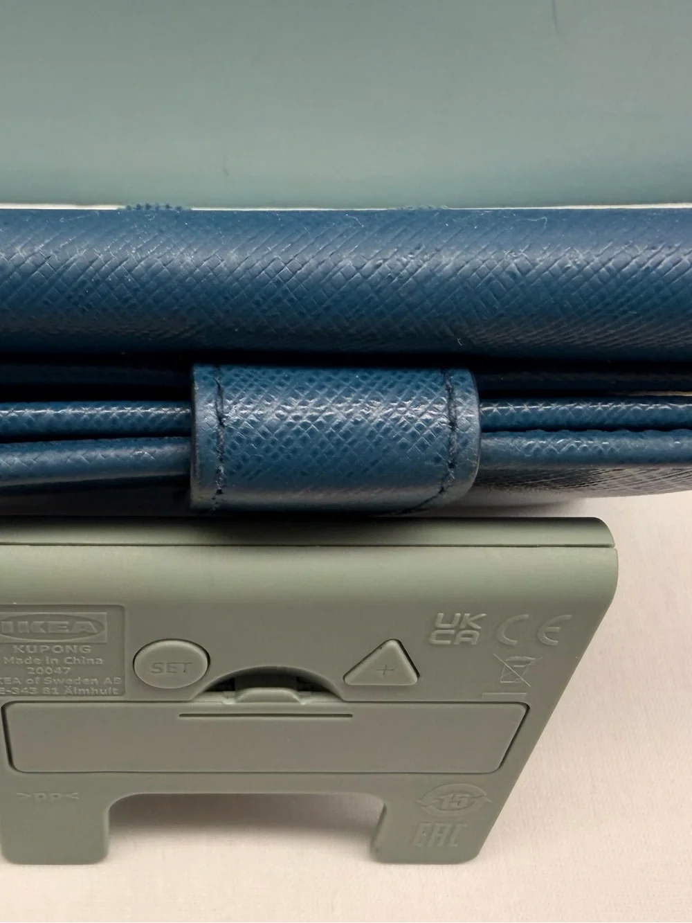 Salvatore Ferragamo Teal Leather Bow Wallet with Gold Hardware